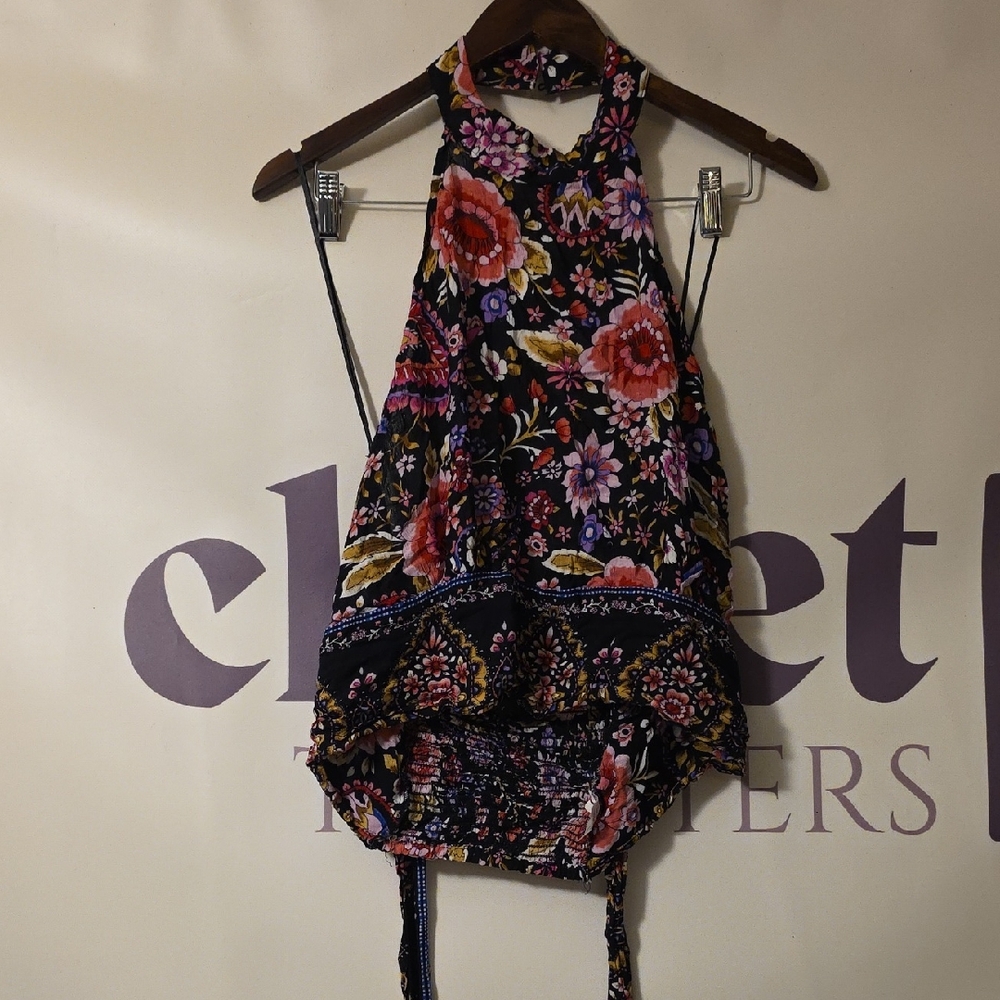 Cynthia Rowley Multicolor Floral halter Top